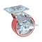 Vestil Polyurethane Swivel With Brake Caster 5 In. Diameter x 2 In. Width 661 Lb. Capacity Red CST-PU-5X2-S-BR - alternate 7